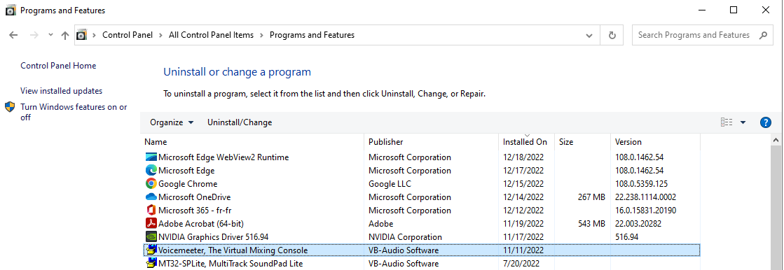 UninstallVoicemeeterByControlPanelProgramAndFeatures.png