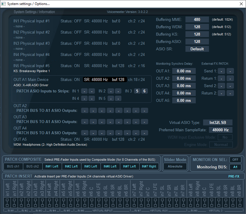 VM System settings