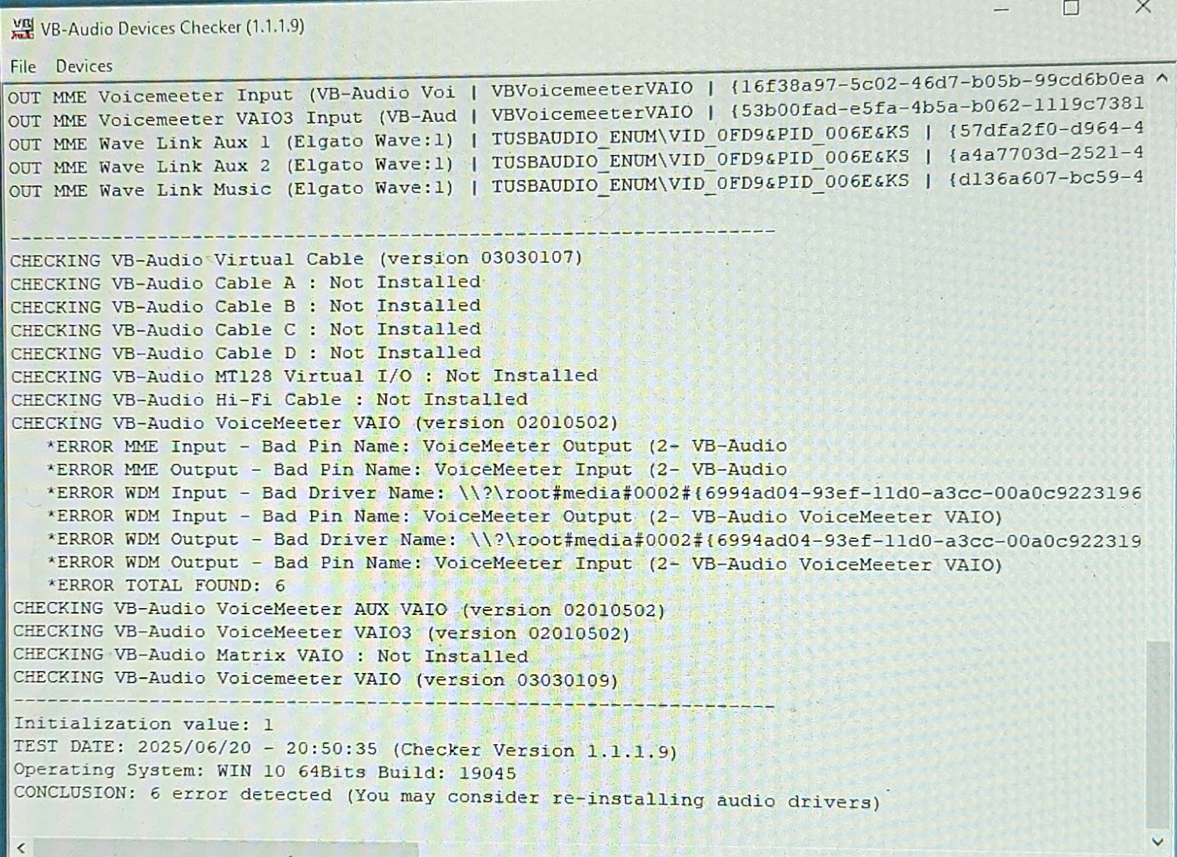 Drivers installed